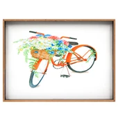 Дървен поднос с декор 46x34 см EV-008 - Thumbnail 2