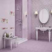 Декор 20x50 см Ажур роза светлорозов 5836 KAI - Thumbnail 2