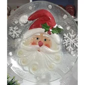 Коледна стъклена чиния Ø20.5 см - Thumbnail 2