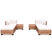 Комплект мека мебел, 16 части, естествен ратан - Thumbnail 2