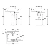 Мивка с централен отвор за смесител 55 см Ulysse VIDIMA - Thumbnail 2