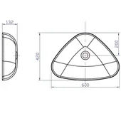 Мивка за баня върху плот ICB 686W INTER CERAMIC - Thumbnail 4