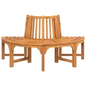 Полукръгла пейка за около дърво, Ø160 см, масивен евкалипт - VL319423 - Thumbnail 3