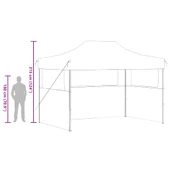 Сгъваема парти шатра 3х4 м с 3 странични стени - синя - Thumbnail 12