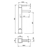 Стоящ висок смесител за баня Cremona FORMA VITA - Thumbnail 2