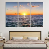Залез над водата в Шотландия - картина пано за стена - Thumbnail 2