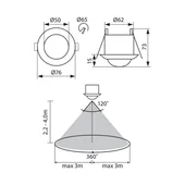 Инфрачервен сензор за движение MOON SR36 - Thumbnail 2