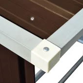 Навес за дърва, поцинкована стомана, 163x83x154 см, кафяв - Thumbnail 6