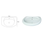 Мивка за баня ICC 5541 INTER CERAMIC - Thumbnail 2