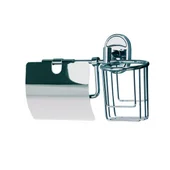 Поставка за тоалетна хартия с капак и допълнителна поставка Ариел INTER CERAMIC - Thumbnail 1