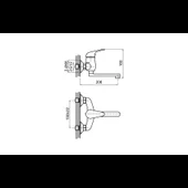 Стенен смесител за мивка за баня Rodas FAYANS - Thumbnail 2