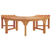 Външна пейка за дърво Полукръг 160 см От масивно дърво евкалипт - VL4108060 - Thumbnail 3