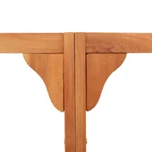 Външна пейка за дърво Полукръг 160 см От масивно дърво евкалипт - VL4108060 - Thumbnail 7