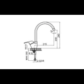 Висок стоящ смесител за кухня Rodas FAYANS - Thumbnail 2