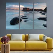 Залез над норвежко море - картина пано за стена - Thumbnail 2