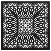 Бистро комплект, 5 части, кв. маса, лят алуминий, черен - Thumbnail 11