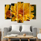 Близък план на жълта хризантема - картина пано за стена - Thumbnail 3