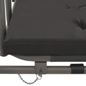 Градинска люлка със сенник, антрацит, 198x120x205 см, стомана - Thumbnail 7