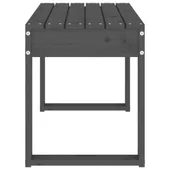 Градинска пейка сива 80x38x45 см борово дърво масив - VL825088 - Thumbnail 4