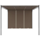 Градинска шатра със странична завеса, 4x3x2,25 м, таупе - Thumbnail 3