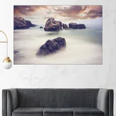 Мъгла над морски бряг - картина пано за стена - Thumbnail 1