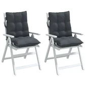 Възглавници за стол ниска облегалка 2 бр антрацит Оксфорд плат - VL377671 - Thumbnail 4