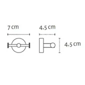 Двойна закачалка за баня Moderno Черен мат KAPITAN - Thumbnail 2