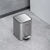 Тоалетен кош за баня 3 л FR Line Matt Silver INTER CERAMIC - Thumbnail 2