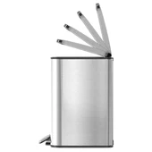 Тоалетен кош за баня 3 л FR Line Matt Silver INTER CERAMIC - Thumbnail 5
