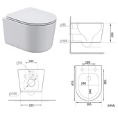 Стенна тоалетна чиния 4536 Minnie INTER CERAMIC - Thumbnail 6