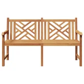 Градинска пейка Кафяво 150 x 60 x 90 см Тиково дърво масив - VL42001965 - Thumbnail 4