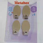 Комплект от 4 самозалепващи се куки инокс Lilliput METALTEX - Thumbnail 2