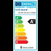 LED филамент лампа FLICK VINTAGE LED- GFV95- 6W- 590LM- E27- 2700K - Thumbnail 3
