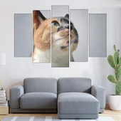 Пъстро домашно коте - картина пано за стена - Thumbnail 3