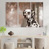 Портрет на далматинец в снега - картина пано за стена - Thumbnail 2