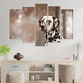 Портрет на далматинец в снега - картина пано за стена - Thumbnail 3