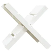 Поставка за дърва, бяла, 47x39,5x48 см, борово дърво масив - Thumbnail 2