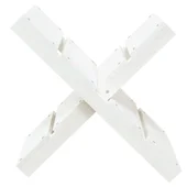 Поставка за дърва, бяла, 47x39,5x48 см, борово дърво масив - Thumbnail 5