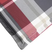 Шалте за шезлонг - червено каре - 200x50x3 см - Оксфорд плат - VL314201 - Thumbnail 6