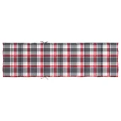 Шалте за шезлонг - червено каре - 200x50x3 см - Оксфорд плат - VL314201 - Thumbnail 5