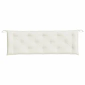 Възглавница за градинска пейка меланж кремава 150x50x7 см плат - VL4002555 - Thumbnail 4