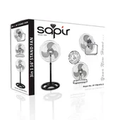 Вентилатор за стая 55W, 40 см, хромиран/черен, Sapir - Thumbnail 5