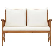 Градинска пейка с възглавници, 119 см, акация масив - VL310270 - Thumbnail 2