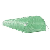 Оранжерия със стоманена рамка зелена 54 м² 18x3x2 м - Thumbnail 5