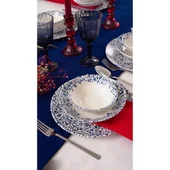 Порцеланов сервиз за хранене 24 части Сини шарки FARIKA - Thumbnail 4