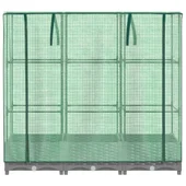 Повдигната леха с покривало, 120x40x123 см - Светлосив сандък - Thumbnail 4