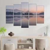 Църква на остров в Словения - картина пано за стена - Thumbnail 3