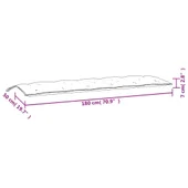 Възглавници за градински пейки 2 бр с листа 180x50x7 см плат - VL379098 - Thumbnail 9