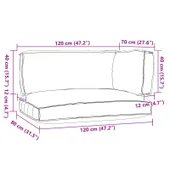 Комплект от 3 възглавници за палети Антрацит - Thumbnail 10