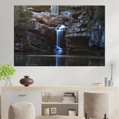 Малък водопад и езеро - картина пано за стена - Thumbnail 1